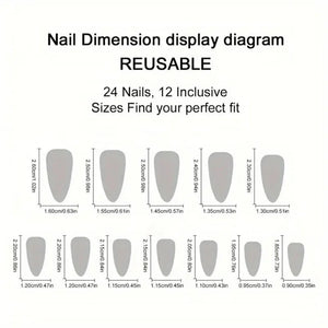 Halloween Gifts For Her Almond Shaped Press-On Nails 01acxx200825-Homacus