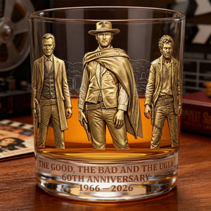 60th Anniversary Western Style Drinking Glass - Personalized Gift For Drinking Lovers 05NALU200126