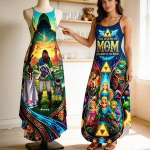 Fantasy Wild Mom Suspender Maxi Dress, Personalized Mother's Day Gifts 04qhqn170326