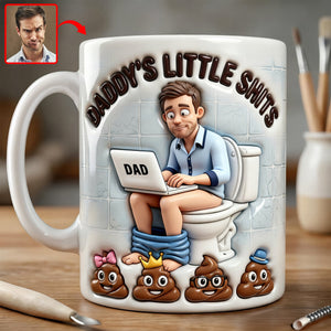 Funny Poop Dad Coffee Mug - Custom Photo Gifts For Father's Day Coffee Mug 04NAQN040326