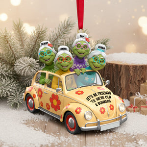 Old Best Friends On Car Personalized Funny Gifts For Besties Christmas Ornament