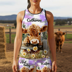 Cow Girl Set Tank Top & Leggings - Personalized Gifts For Cow Lovers 01DTDT010725