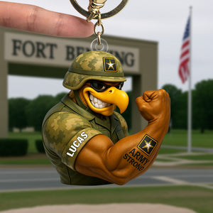 Holiday Heroes Keychain – Personalized Christmas Gifts For Proud Veterans 02natn180625