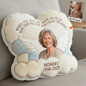 Miss The Angel In Heaven Shaped Pillow, Personalized Keepsake To Remember Loved One 03qhta221225