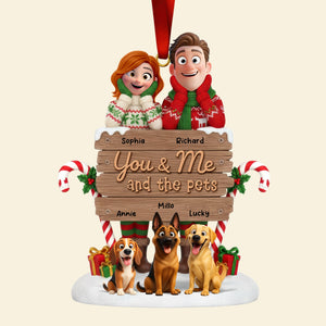 You & Me Acrylic Ornament - Personalized Gifts For Pet Lovers 01toqn231025