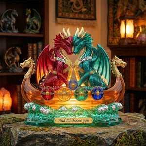 Dragon Couple Acrylic Light Box - Personalized Gifts For Couple 06pgmg031225