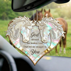 Horse Couple Car Ornament - Personalized Gifts For Couples 05tgmg291225