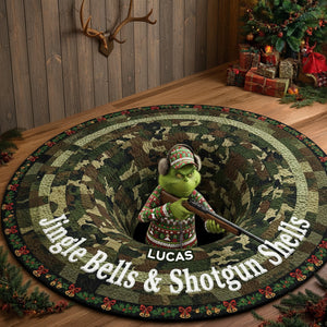 Personalized Christmas Gifts For Hunter Quilted Round Mat 04tgtn041025