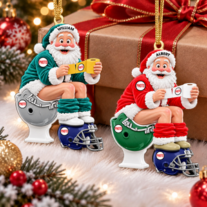 Dominate Santa Acrylic Ornament, Personalized Gifts For Sport Lovers 03qhqn201026