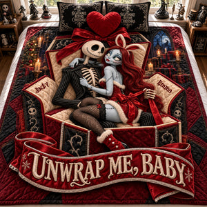 Spooky Naughty Couple Blanket - Personalized Christmas Gifts For Couples 05halu131026