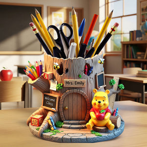 Back To School Wooden Pen Holder – Personalized Gifts For Teacher 05toqn280725