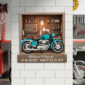 Motorcycle Garage Wood Sign - Personalized Gifts For Biker 04OHTN170625