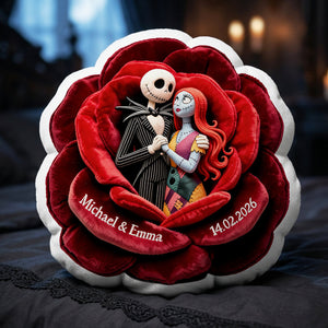 Dark Love In Bloom Pillow - Personalized Gift For Couples 03TTTA201026