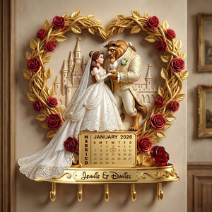Wedding Couple Acrylic Key Hanger - Personalized Gifts For Couples 07PALU200126