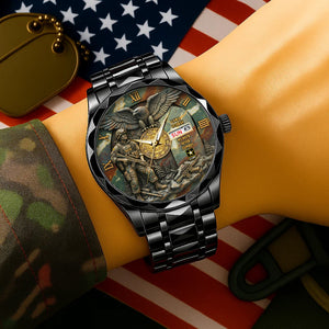 Personalized Gifts For Veterans Stainless Steel Men’s Watch 01TGMG250725
