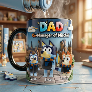 Fantasy Adventure Dad & Kids Heat Changing Mug - Personalized Gift For Dads 04huta250426