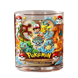 30 Years Monster Adventure Round Glass- Personalized Anniversary Gift 01TOQN070326