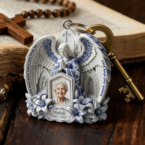 Angel Memorial Keychain - Custom Photo Gifts For Heaven 02PALU280226