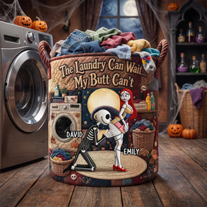 Funny Couple Quilted Laundry Basket - Personalized Gifts For Couple 05OHDH130726