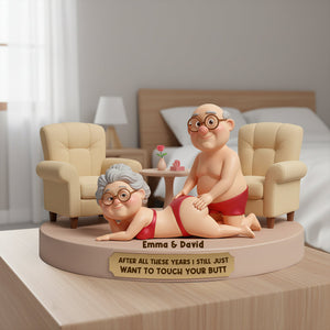 Funny Old Couple Acrylic Plaque - Personalized Gifts For Couples 09OHLU281125