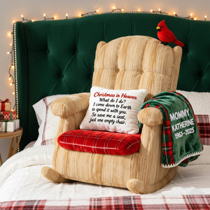 Cardinal Heaven Rocking Chair Custom Shape Pillow, Personalized Keepsake To Remember Loved One 01qhmg101125
