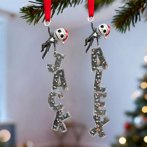 Playful Spooky Name Art Ornament, Personalized Gifts For Christmas 02qhtn281025