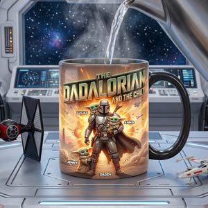The Warrior Dad And Kids Magic Mug - Personalized Gifts For Dad 03natn150426