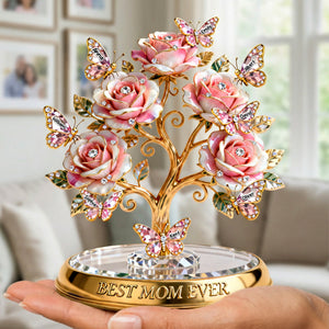 Family Tree Butterfly Rose Acrylic Plaque – Personalized Gifts For Mom 02ohqn030226