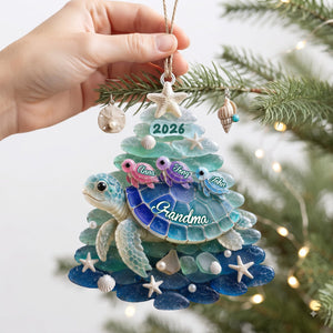 Turtle Grandma Acrylic Ornament - Personalized Gifts For Christmas 07nalu010826-Homacus
