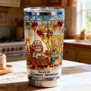 Growing Old Couple 20oz Tumbler - Personalized Gifts For Couples 02TOMG280126