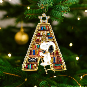 Crystal Alphabet Bookshelf Christmas Ornament Personalized Gifts For Book Lovers 02TGDT061025
