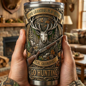Hunting Grandpa 20oz Tumbler - Personalized Gifts For Grandpa Tumbler 02PAQN280226