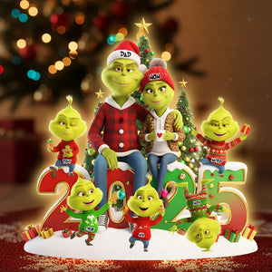 Naughty Green Monsters Acrylic Light Box Personalized Christmas Gifts For Family 04nadt051125