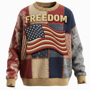 Freedom USA Flag Ugly Sweater- Christmas Gifts For Patriots 03paqn281025