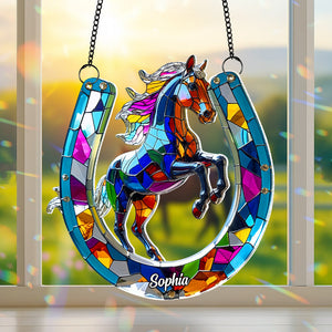 Personalized Gifts For Horse Lovers Suncatcher Ornament 01tgtn100725