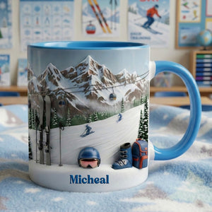 Skiing Accent Mug - Personalized Gifts For Skiing Lovers 01kimg080126