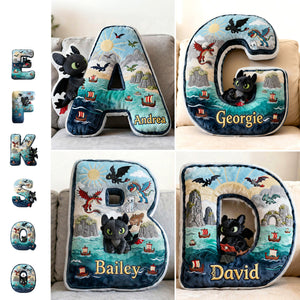 Fantasy World Alphabet Initial Letter Shaped Pillow - Personalized Gifts For Kids & Cuteness Lovers 01qhmg101225
