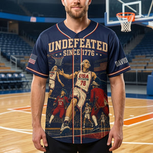 USA 250th Anniversary Baseball Jersey - Personalized Gifts 02natn150626