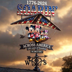 Proud American - Celebrated America 250th Anniversary Metal Weather Vane - Personalized Gifts For Family 04todt010626