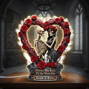 Skeleton Couple Acrylic Light Box - Personalized Gifts For Couples 01hutn121225