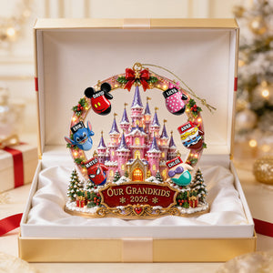 Magical Castle Grandkids Acrylic Ornament - Personalized Christmas Gift For Grandparents 02NADT280826
