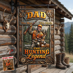 The Hunting Legend Metal Sign - Custom Photo Gifts For Hunting Dads 04hudt040526
