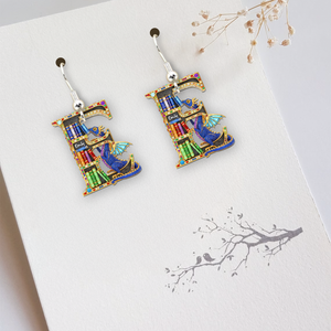 Magical Book Earrings With Initial - Personalized Gift For Book Lovers 07NALU210625