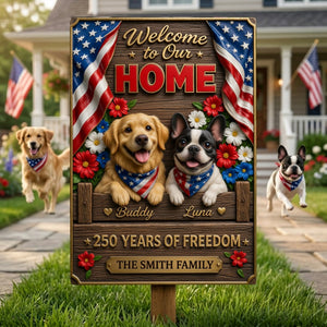 Welcome To Our Home Metal Sign - Custom Photo 250 USA 05TYLU310326