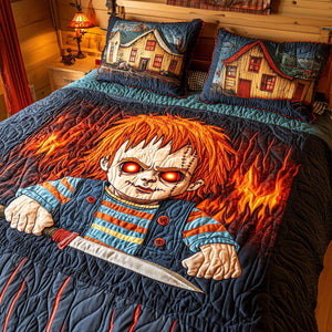 Spooky Murder Doll Quilt Bedding Set Special Line - Halloween Gifts For Horror Movie Fans 05TGLU210825