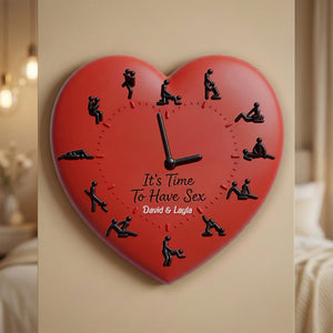 Love Position Hanging Wall Clock - Personalized Gifts For Couples 01namg261225