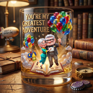 Forever Love Adventure Round Glass - Personalized Gifts For Couples 06tylu160626