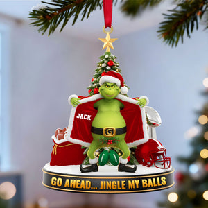 Green Monster Sport Ornament - Personalized Gift For Sport Lover Christmas Ornament 04OHTN211025