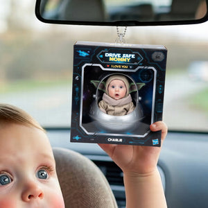 Baby Astronaut Car Ornament Custom Photo Drive Safe Mommy Gift 03NALU100426