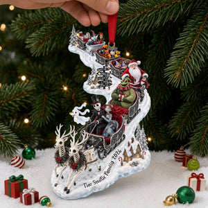 Whimsical Sleigh Acrylic Ornament - Personalized Gifts 01qhlu140926